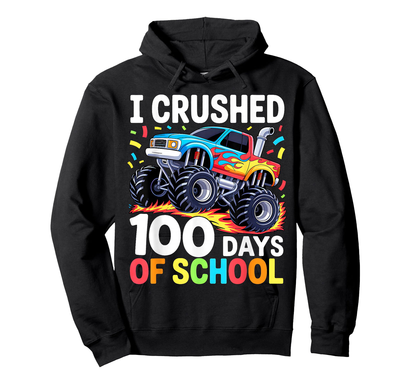 100 Days of School Monster Truck 100th Day of School Boys T-Shirt