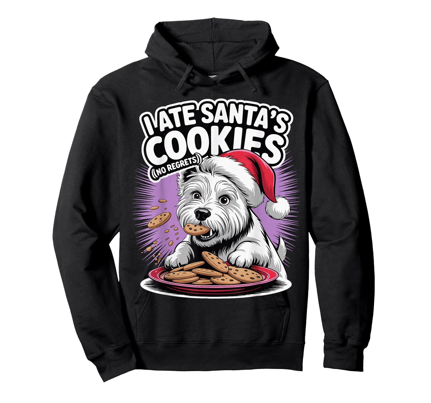I Ate Santas Cookies Christmas West Highland White Terrier T-Shirt