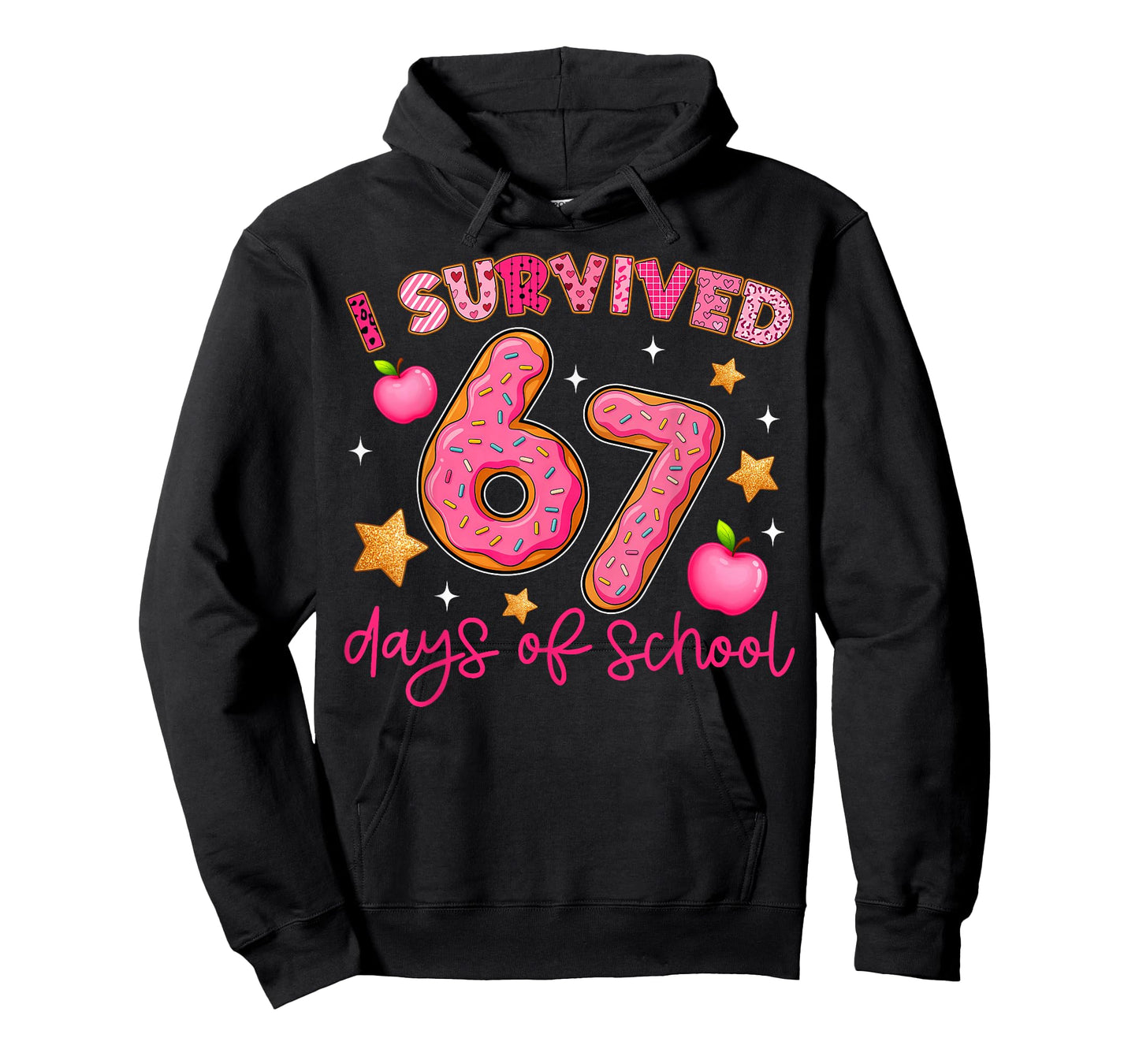 I Survived 67 Days of School Funny 67 Teachers Students Meme T-Shirt