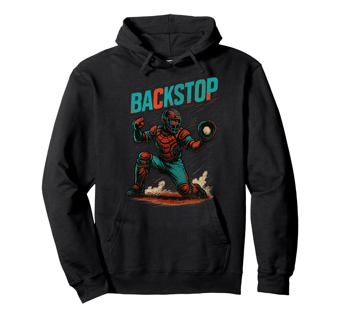 Backstop Catcher Baseball Graphic T-Shirt