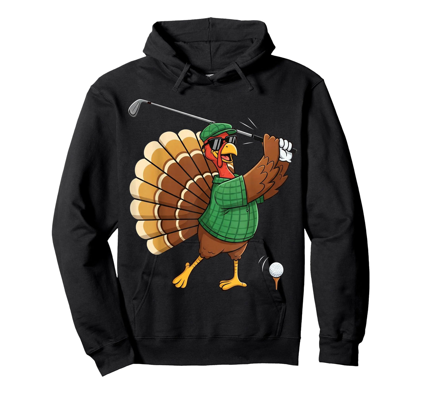 Funny Turkey Golf Thanksgiving Sports Humor Men Boy Kids T-Shirt