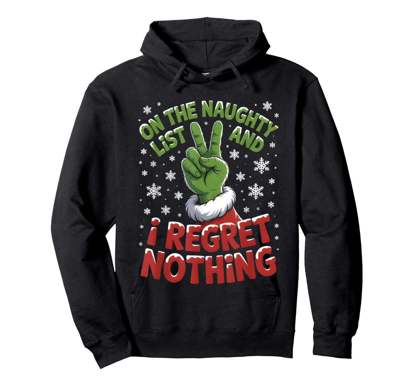 Christmas On Naughty List Regret Nothing Xmas T-Shirt