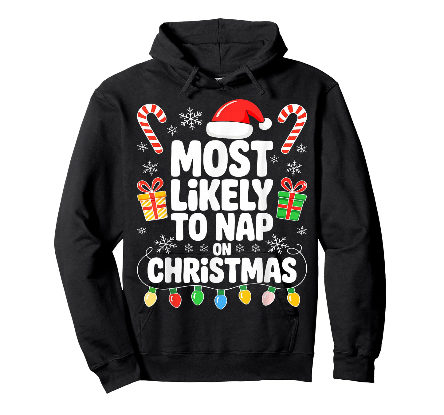 Most Likely to Nap On Christmas Shirt Family Matching Xmas T-Shirt