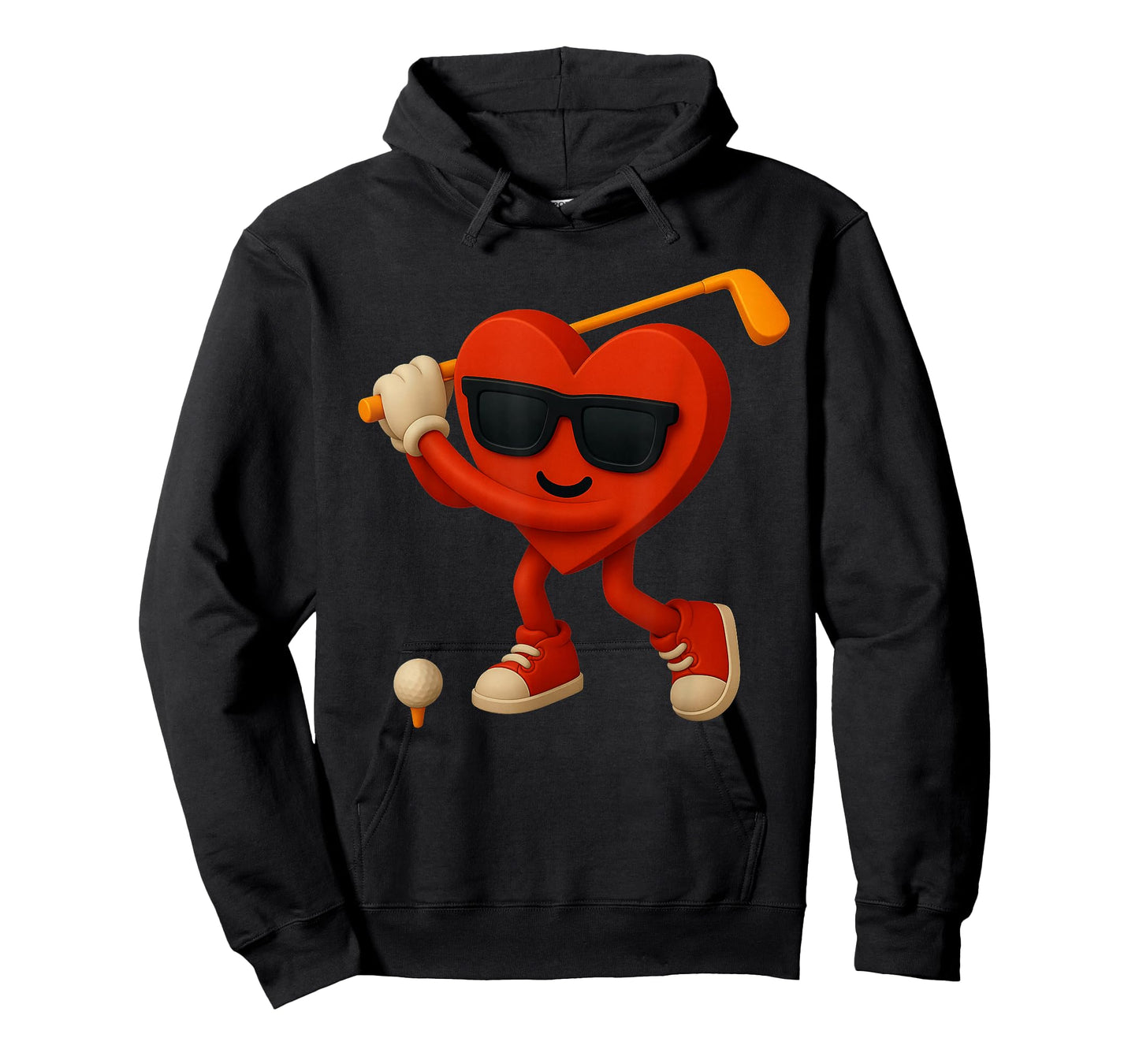 Golf Valentines Day Cute Heart Golfer Love Funny Boys Kids T-Shirt