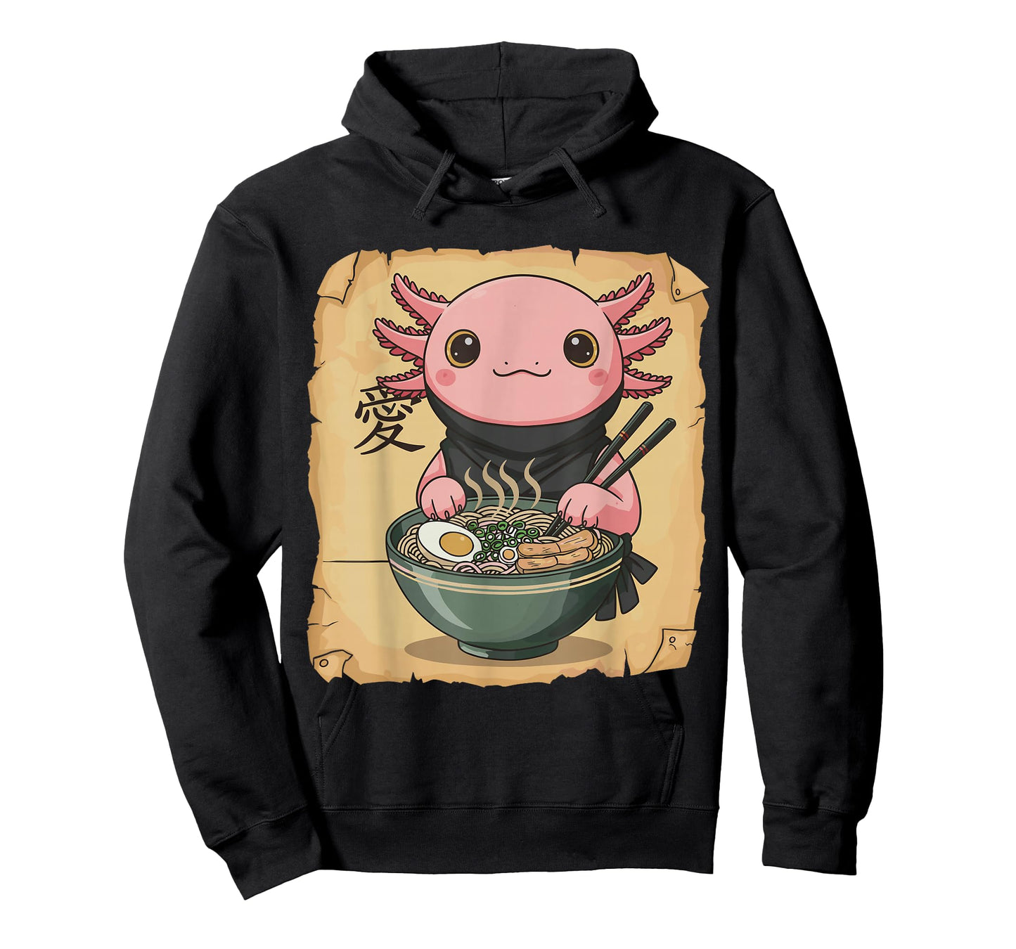 Ramen Axolotl Noodle Kawaii Lover Japanese Funny Graphic T-Shirt