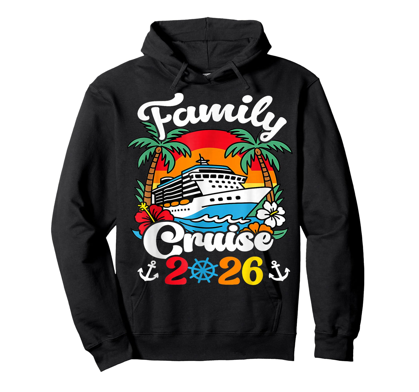 Family Cruise 2026 Vacation Sunset Tropical Trip Kids Boys T-Shirt