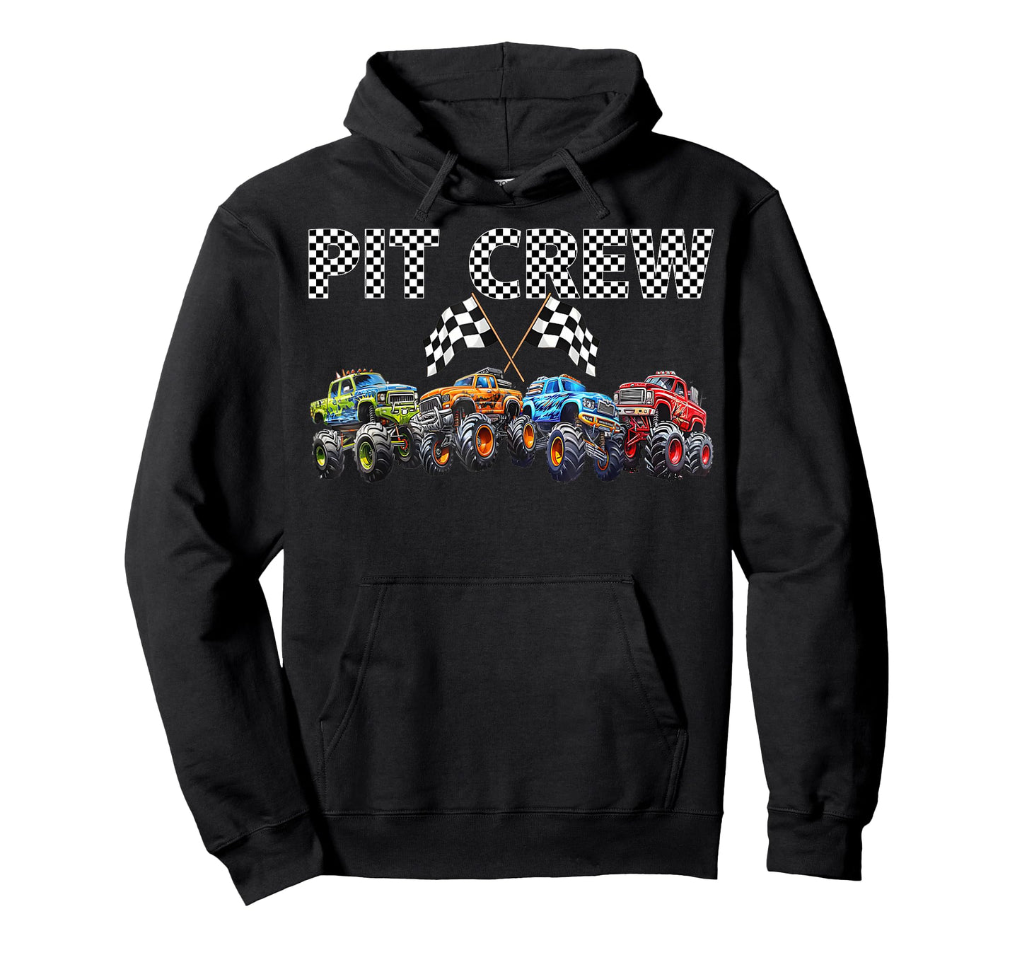 Monster Truck Birthday Boy Pit Crew Family Matching Party T-Shirt