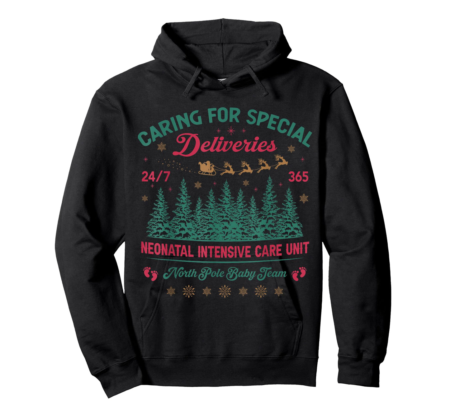 Funny Caring for Special Deliveries Special Care NICU Xmas T-Shirt