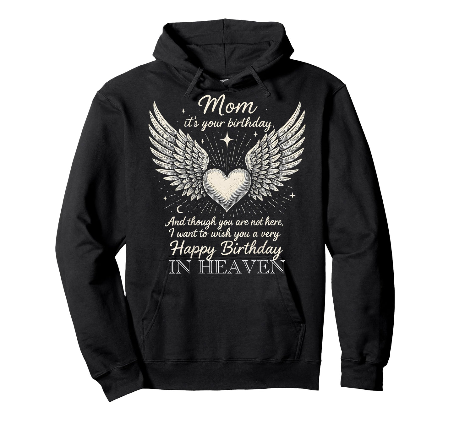 Wish A Very Happy Birthday Mom in Heaven Memorial Family T-Shirt