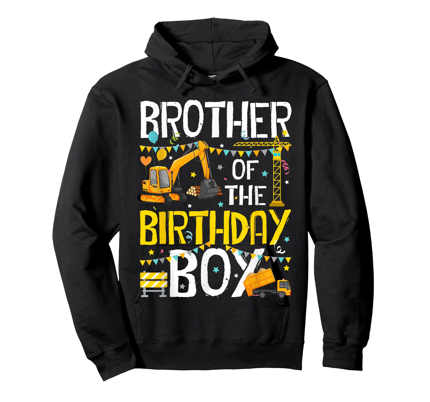 Brother of The Birthday Boy Construction Worker Birthday T-Shirt