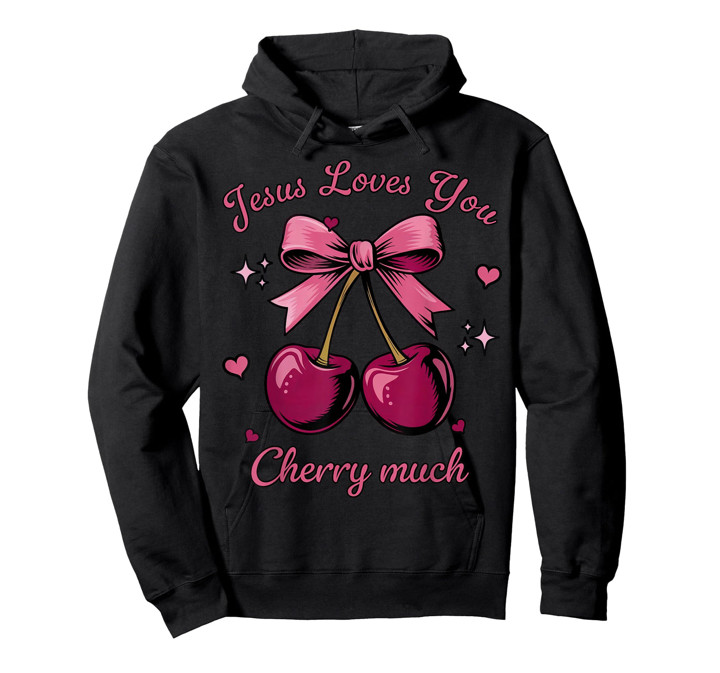 Jesus Loves You Cherry Much Coquette Bow Christian Valentine T-Shirt