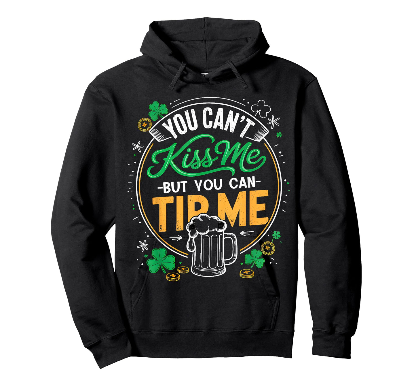 Vintage St Patrick's Day Shamrock Waitress Bartender Waiter T-Shirt