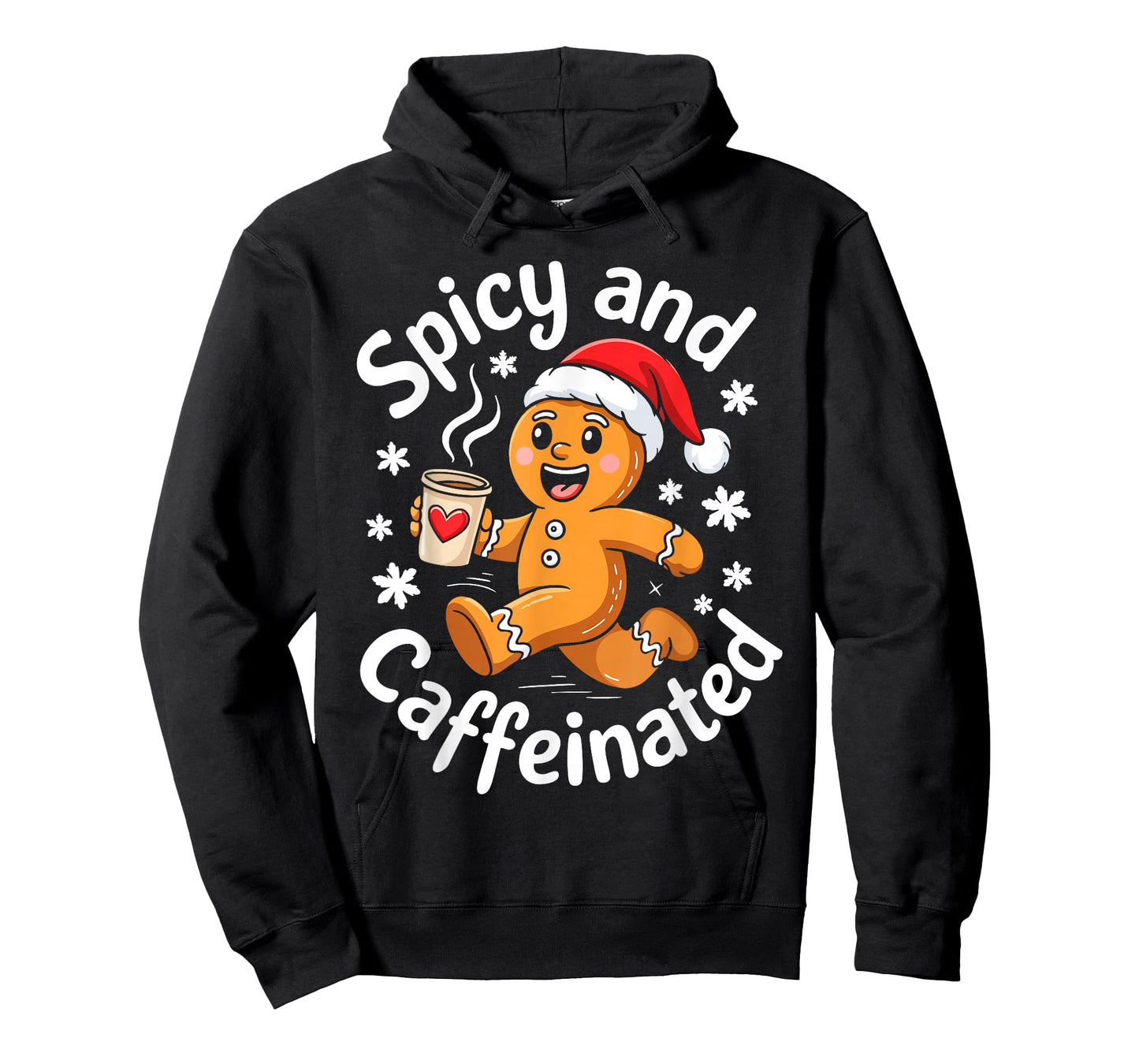 Spicy and Caffeinated Shirt Men Women Gingerbread Christmas T-Shirt