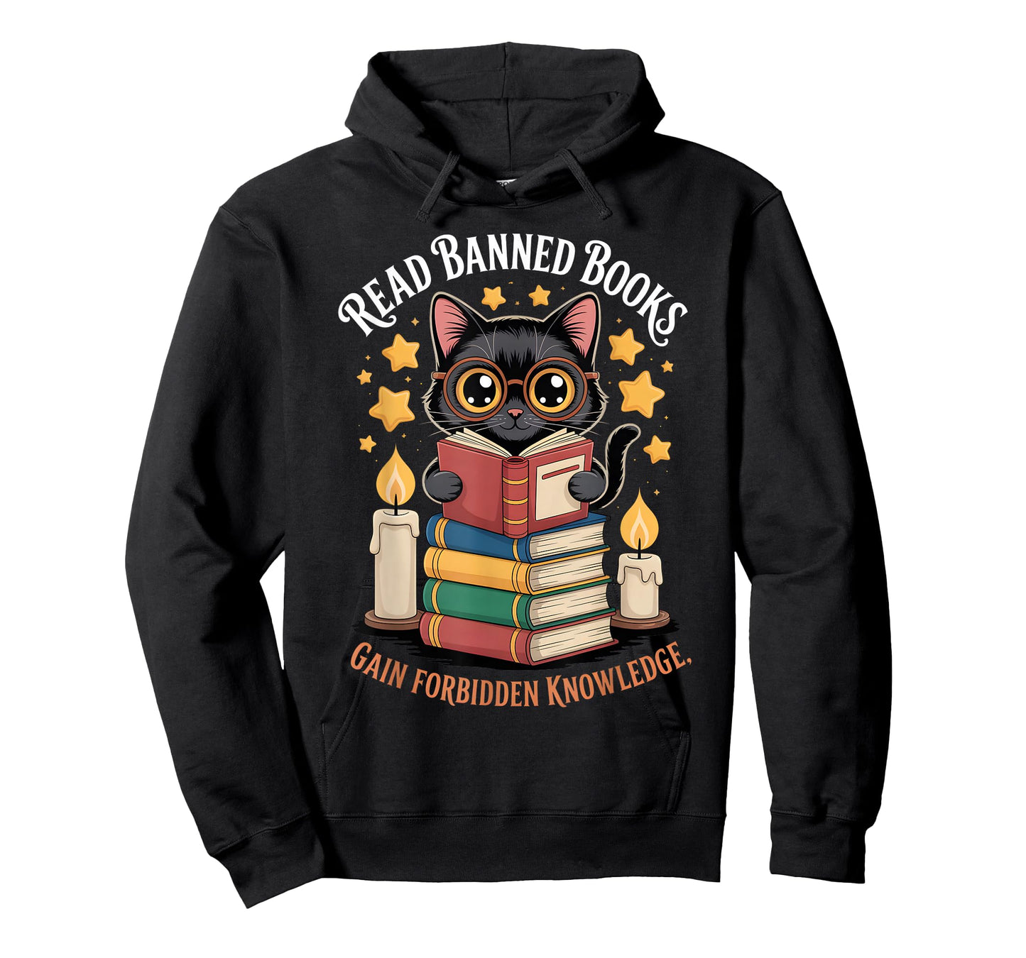 Read Banned Books Gain Forbidden Knowledge Cute Cat Reader T-Shirt