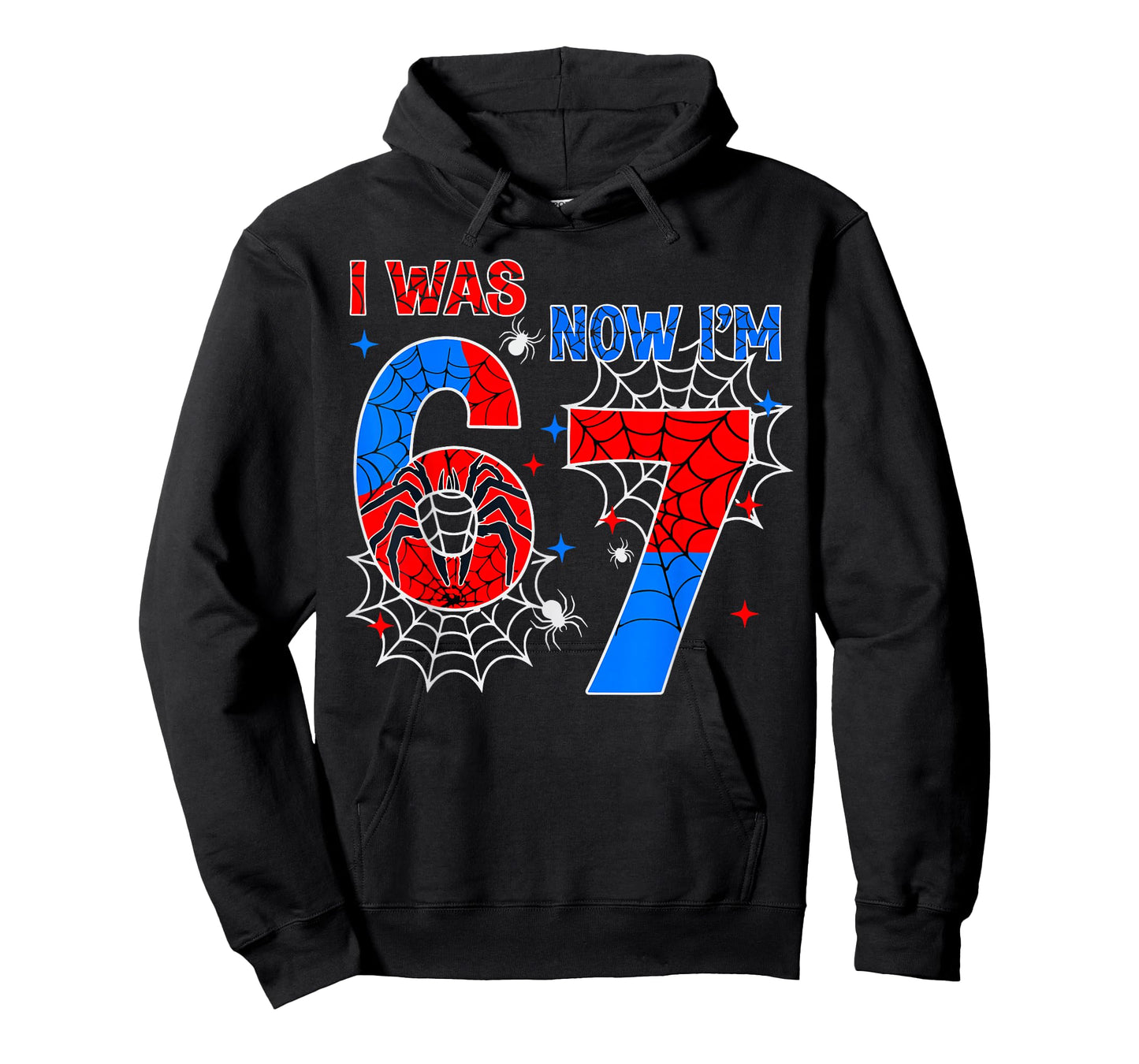 I was 6 Now I'm 7 Year Old Boy Kids 7th Birthday Spider Web T-Shirt