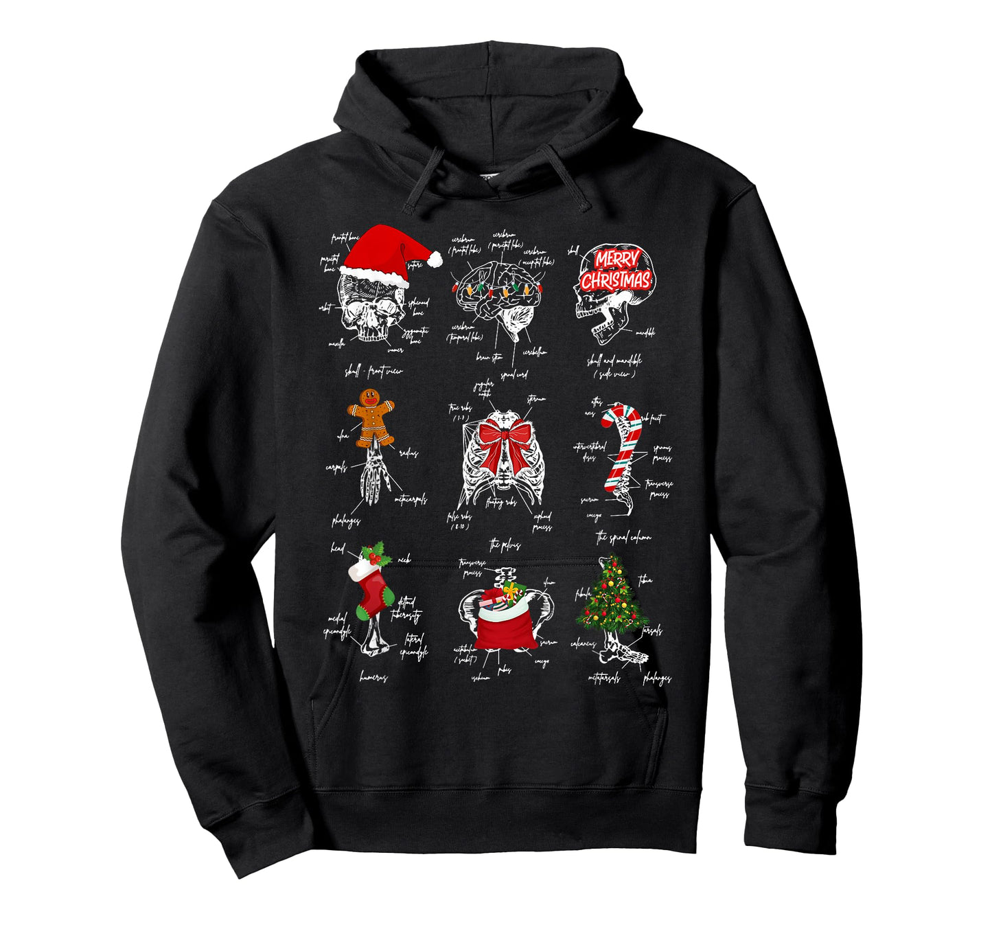 Human Skeleton Anatomy Christmas Medical Student Xmas Pajama T-Shirt