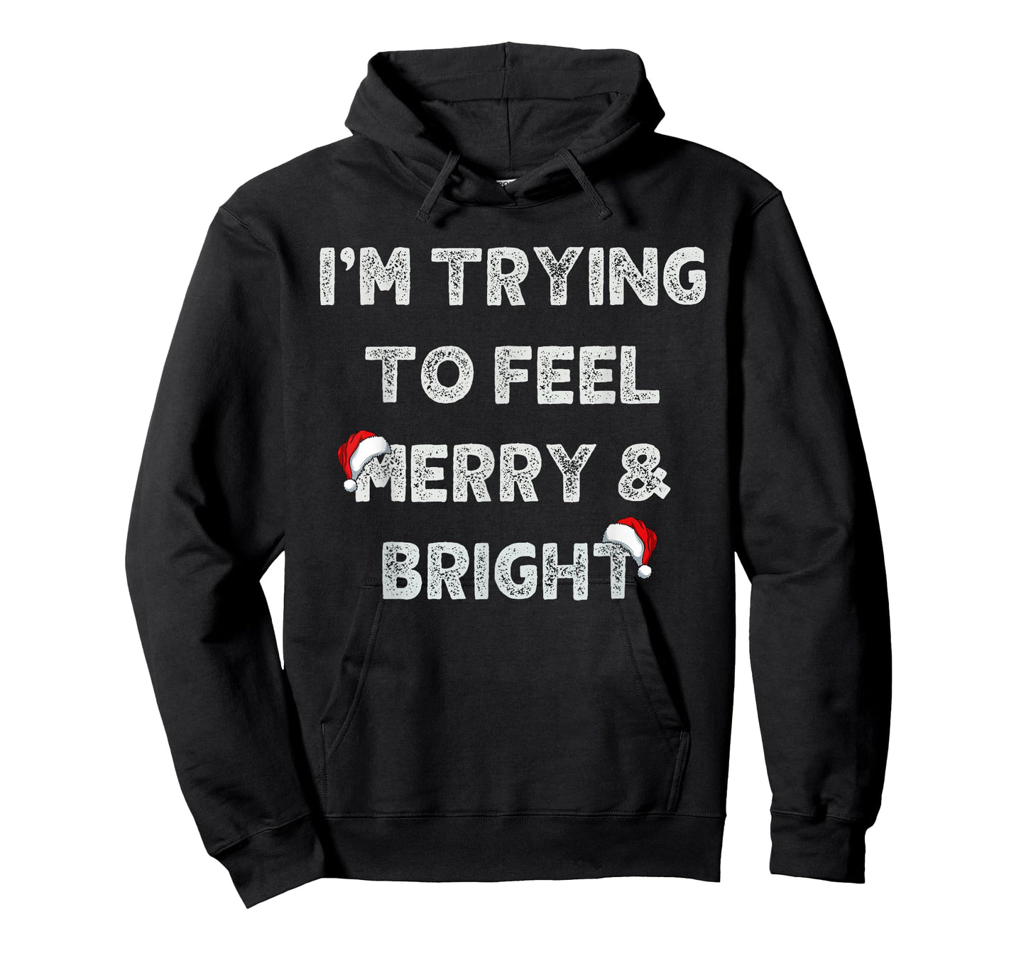 Funny I'm Trying to Feel Merry and Bright Matching Couples T-Shirt