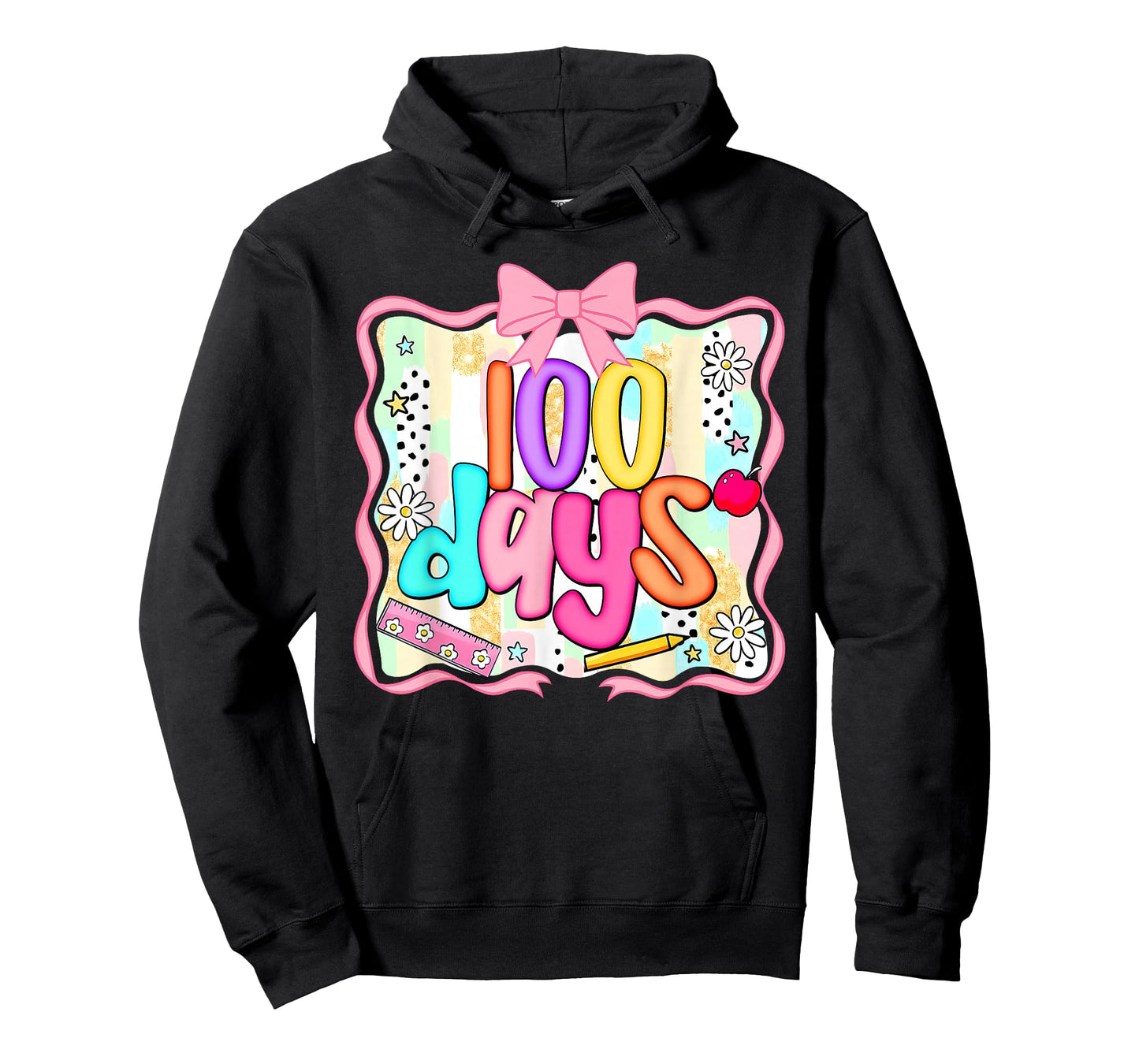 Retro 100 Days of School Happy 100th Day of School Girl Kids T-Shirt