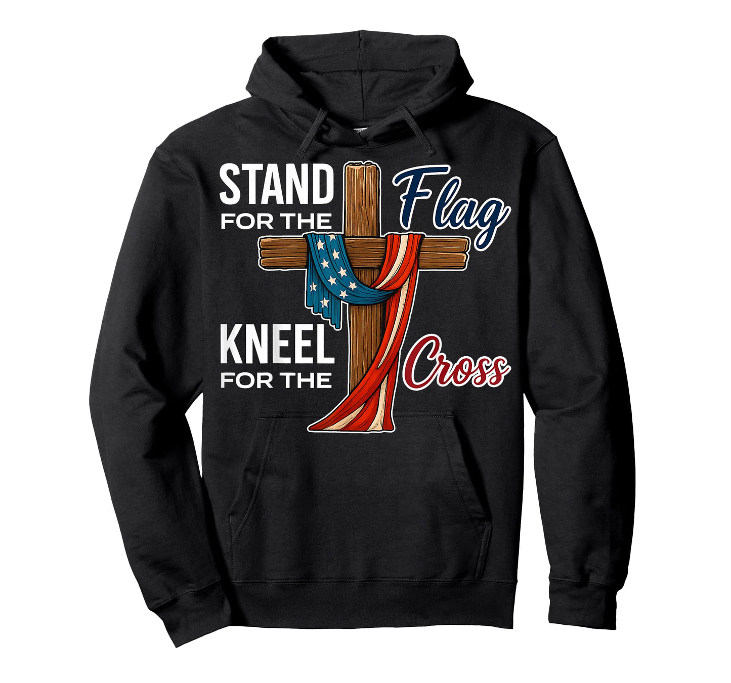Stand for The Flag Kneel for The Cross – USA Christian Gift T-Shirt