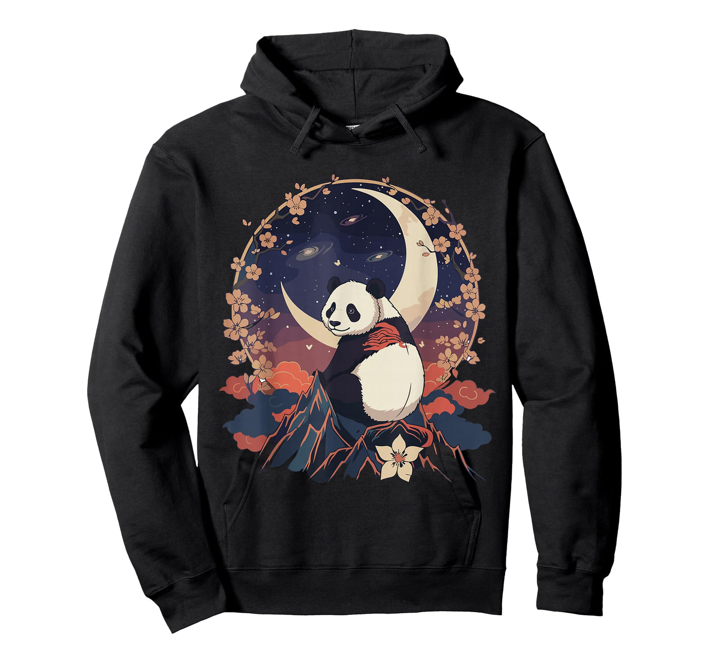 Kawaii Panda Moon Japanese Anime T Shirts Men Women Kids T-Shirt
