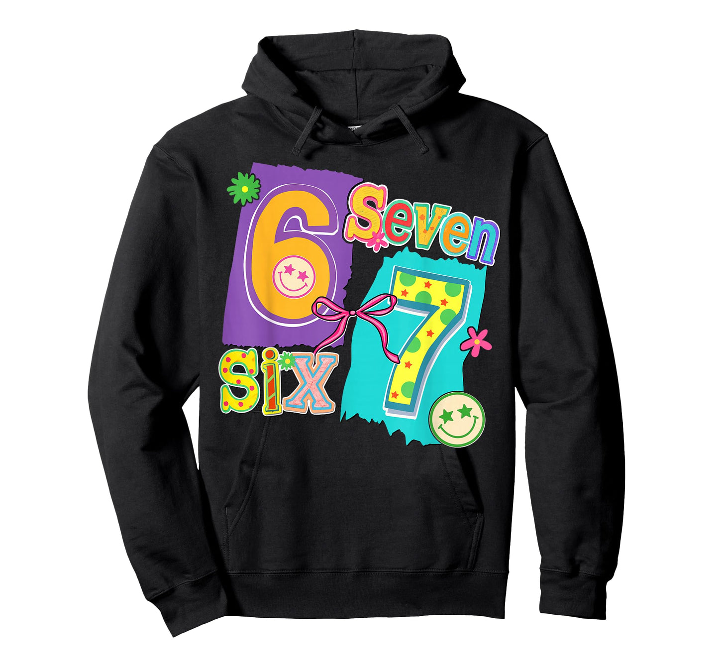 Funny Six Seven 6 7 Meme 67 Design for Women Girls Kids T-Shirt