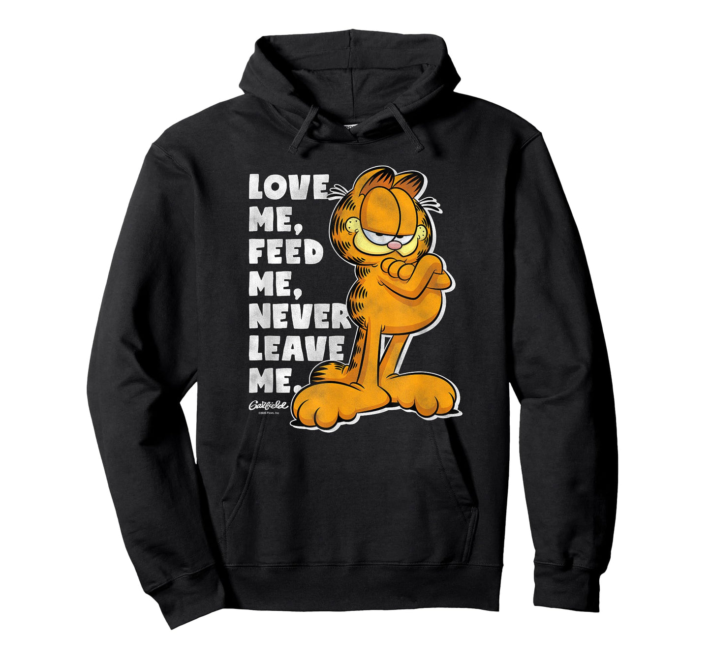 Garfield Love Me Feed Me Never Leave Me Funny Cat Cartoon T-Shirt
