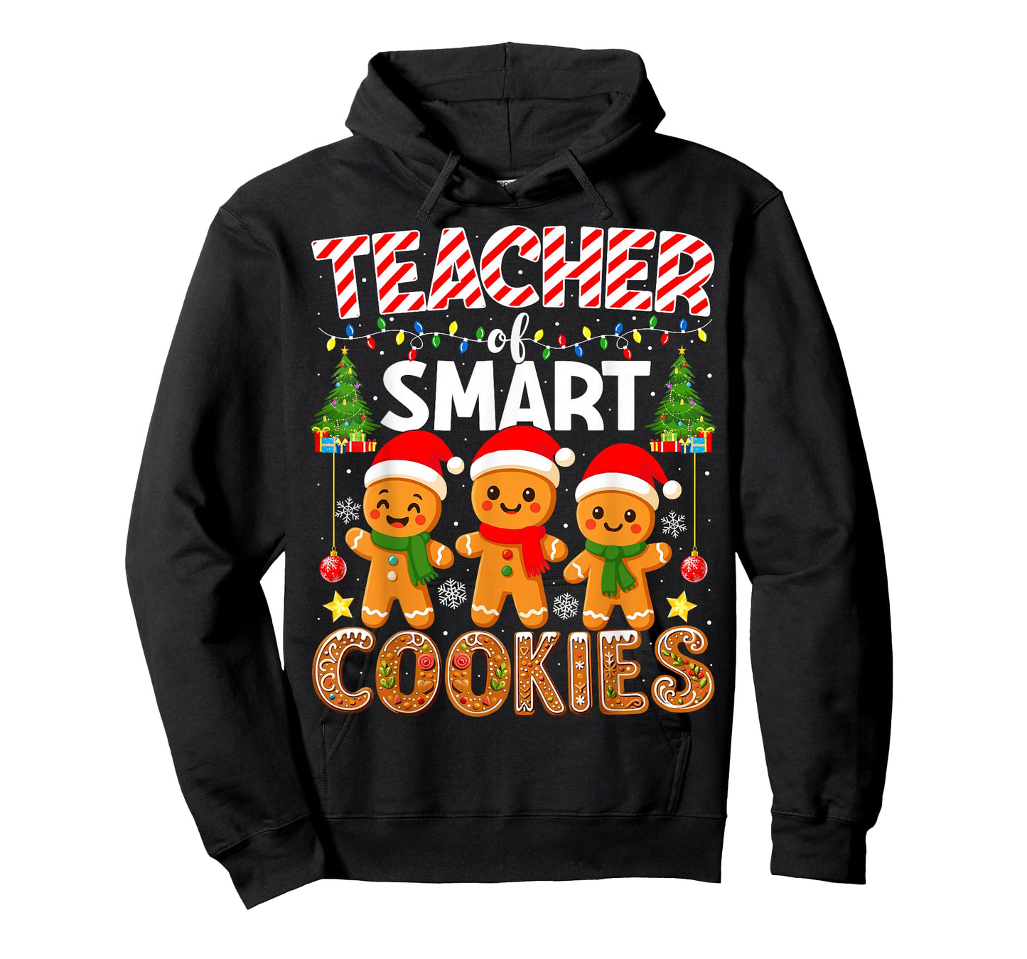 Teacher of Smart Cookies Funny Gingerbread Teacher Christmas T-Shirt