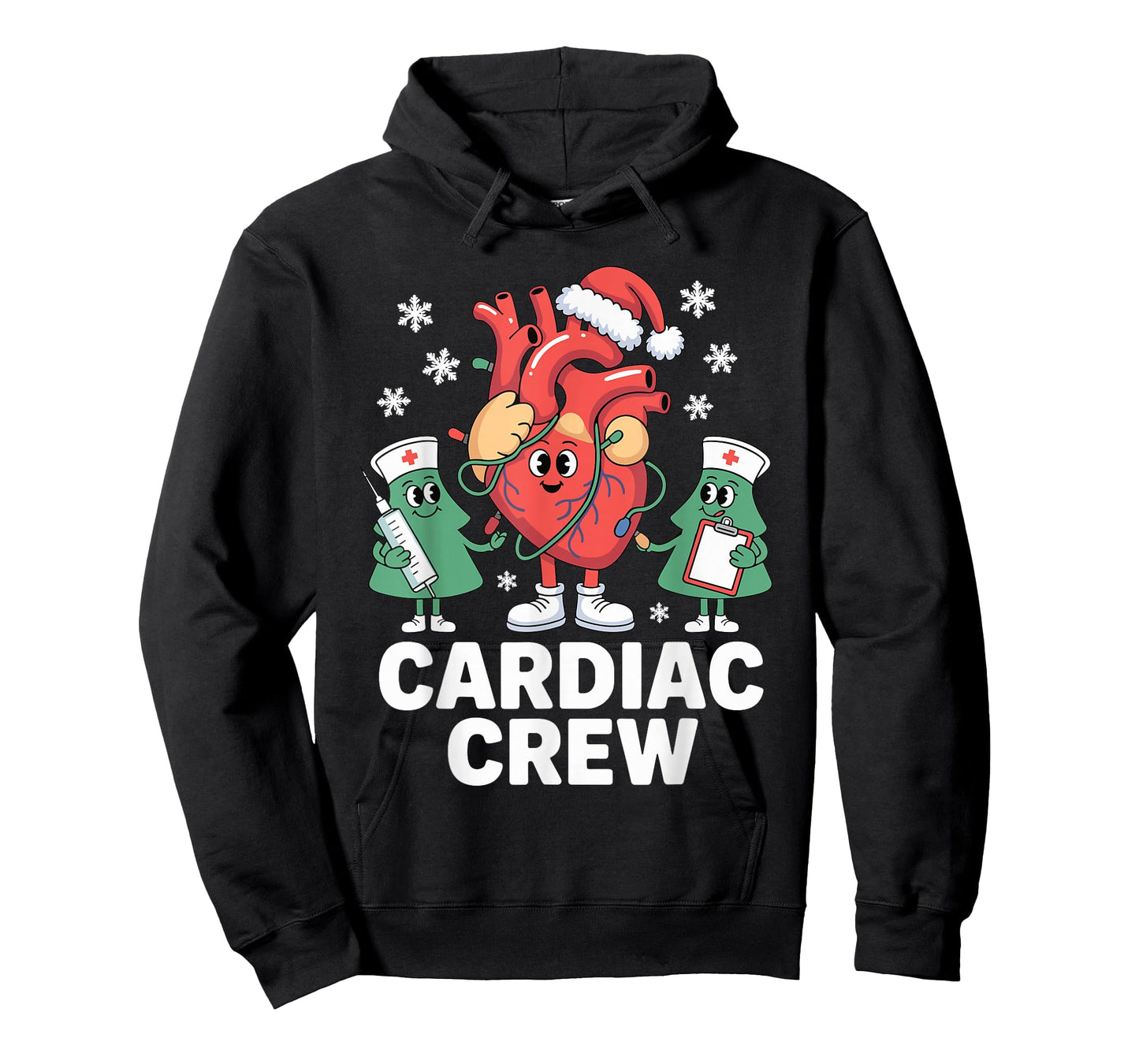 Funny Cardiac Crew Christmas Xmas Nurse Techs Cardiology T-Shirt