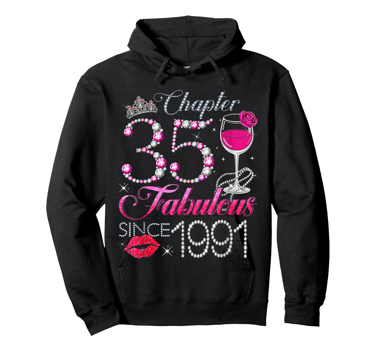 Chapter 35 Fabulous Since 1991 35th Birthday Queen Diamond T-Shirt