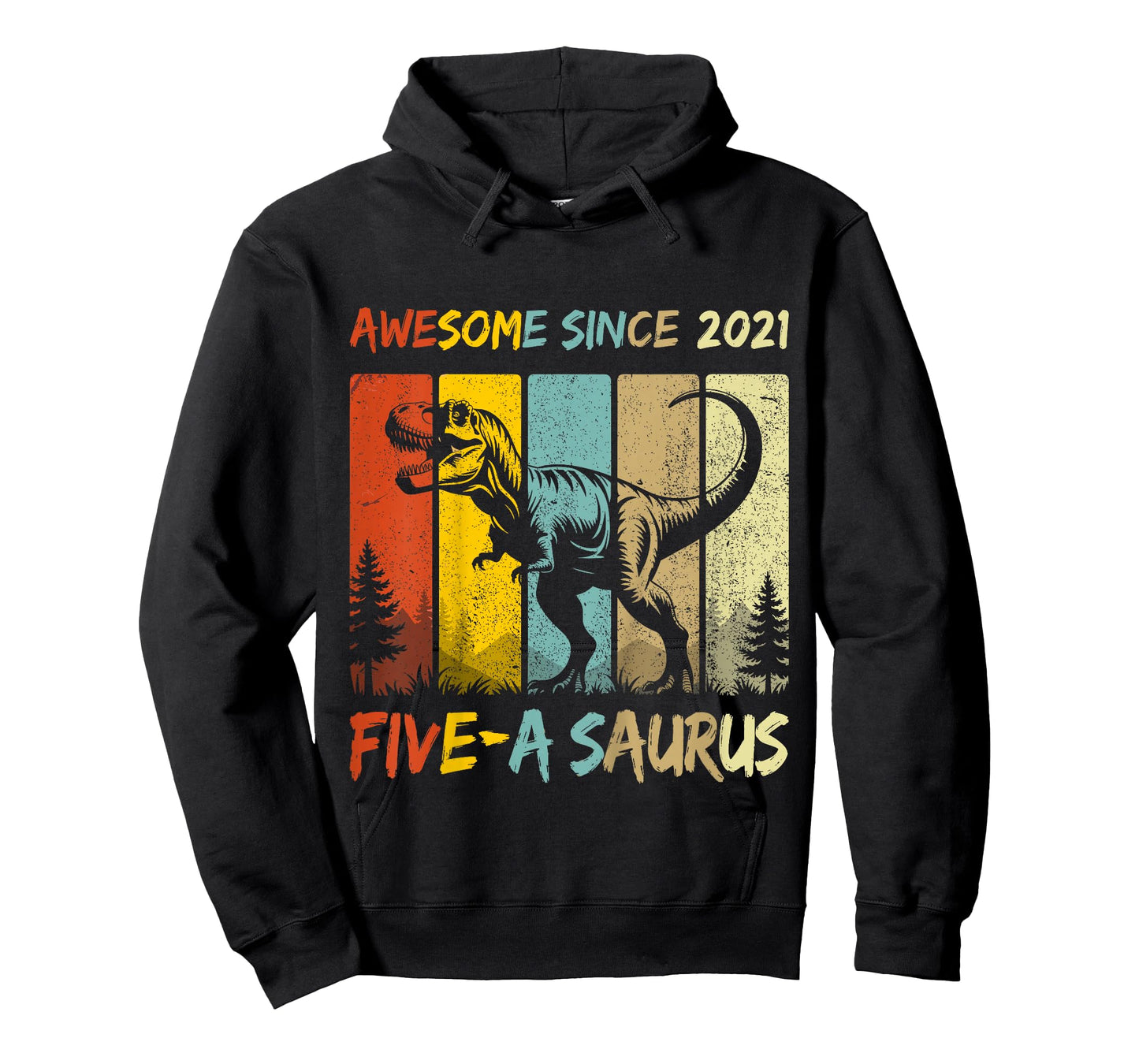 Kids 5 Year Old Dinosaur 5th Birthday Five Saurus Boys Born 2021 T-Shirt