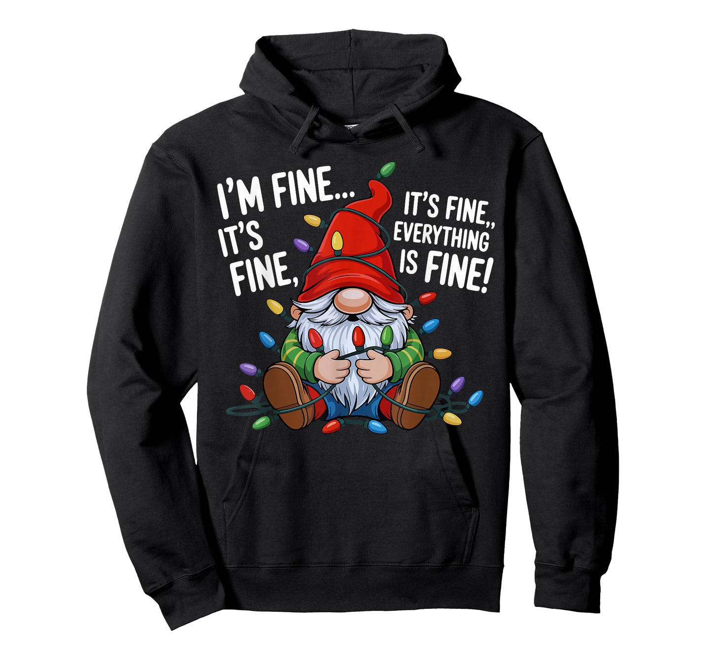 It's Fine We're Fine Everything is Fine Christmas Gnomes T-Shirt
