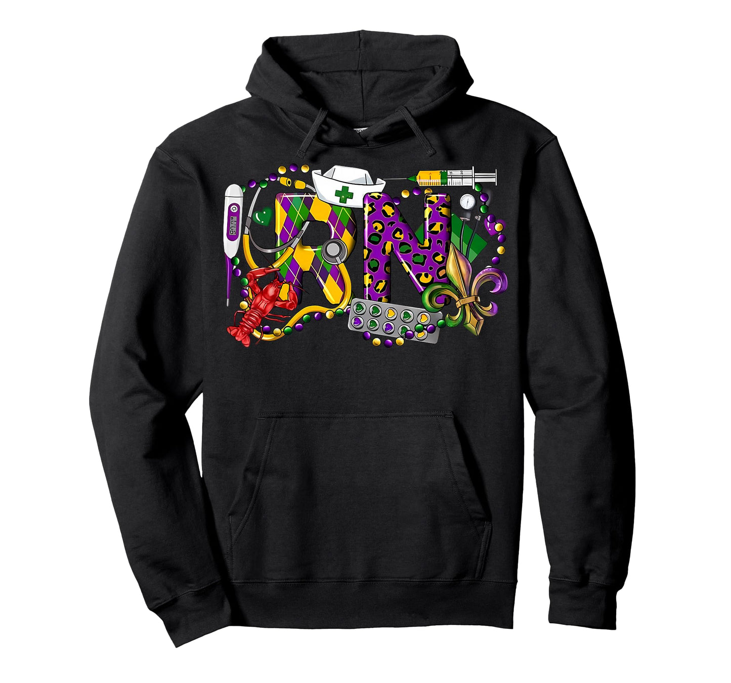 Mardi Gras RN Nurse New Orleans Nursing Festival Party T-Shirt