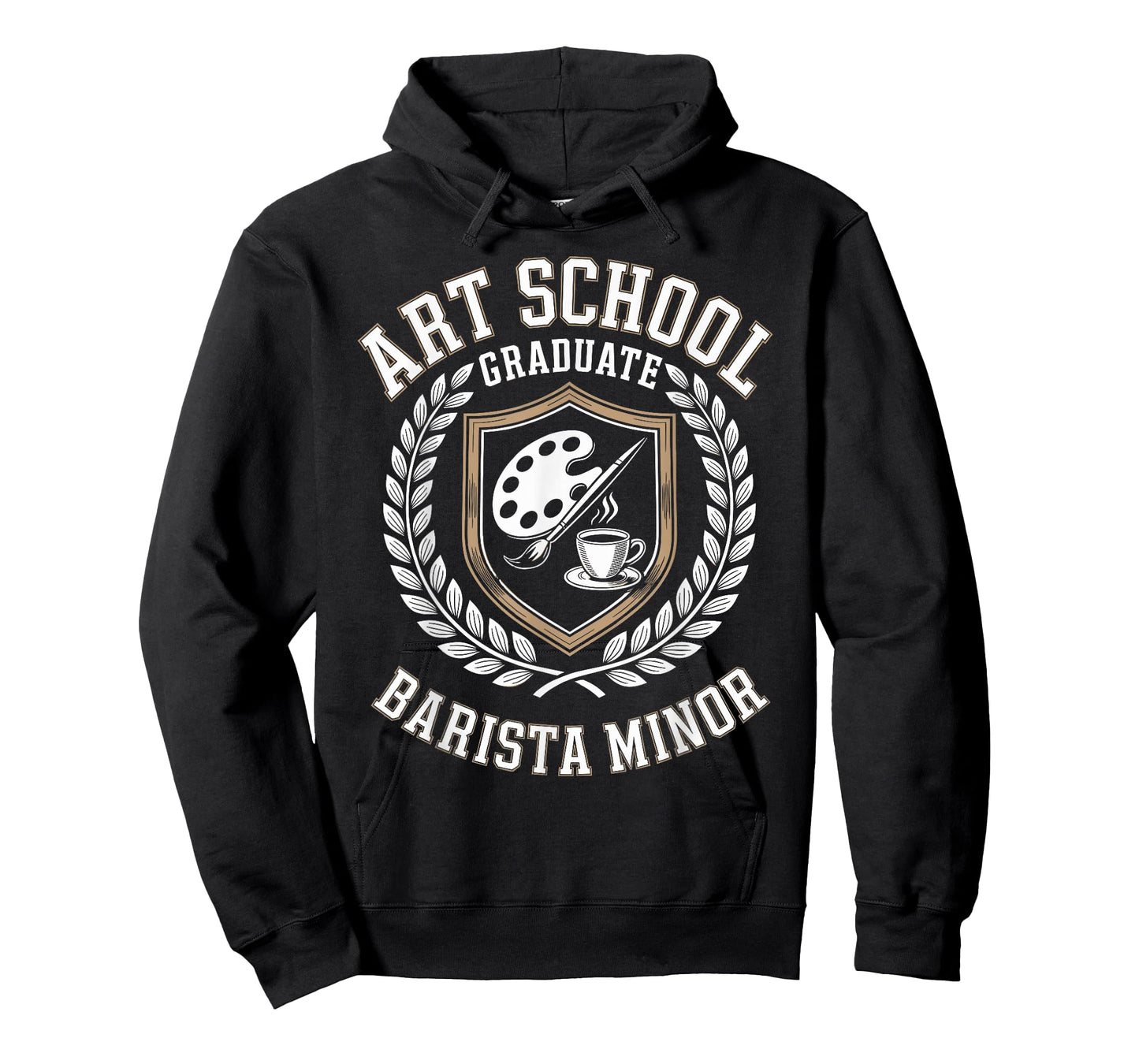 Art School Graduate Barista Minor Funny College Crest T-Shirt