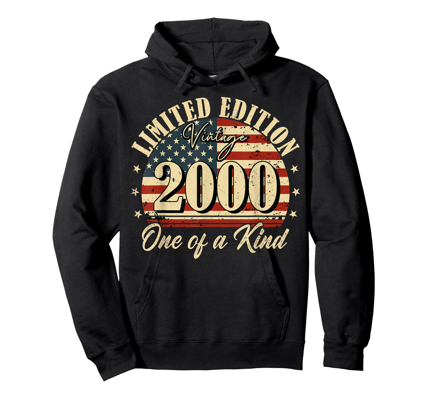 Vintage 2000 Limited Edition 25th Funny Birthday USA Flag T-Shirt