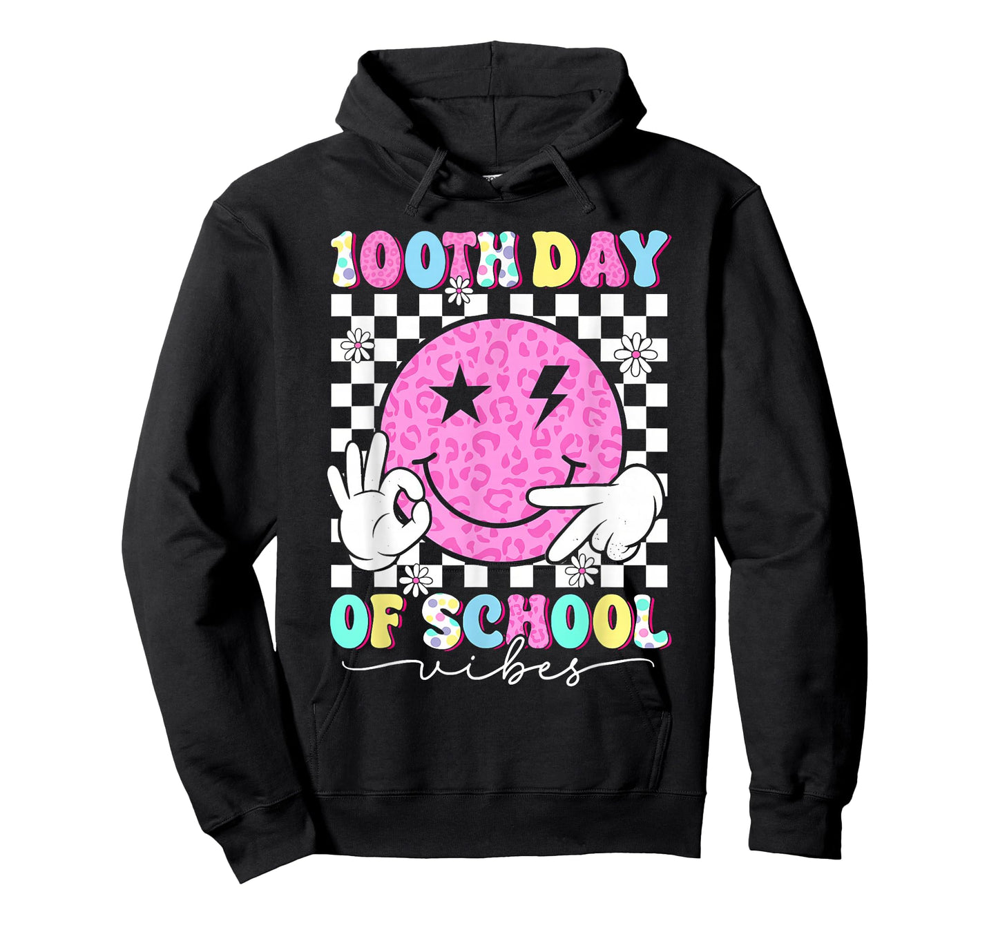 100th Day of School Vibes Cute Smile Face 100 Days of School T-Shirt