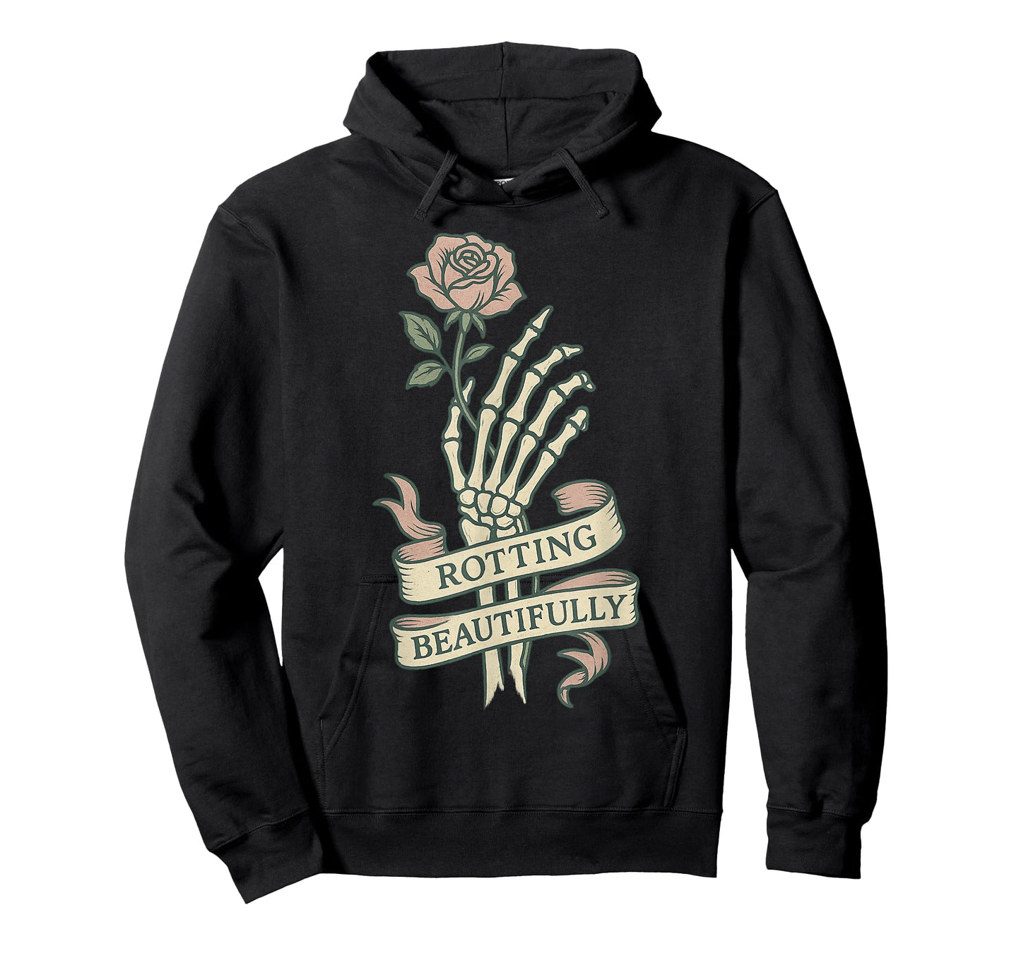 Pastel Goth Skeleton Flower Rotting Beautifully Gothic Rose T-Shirt