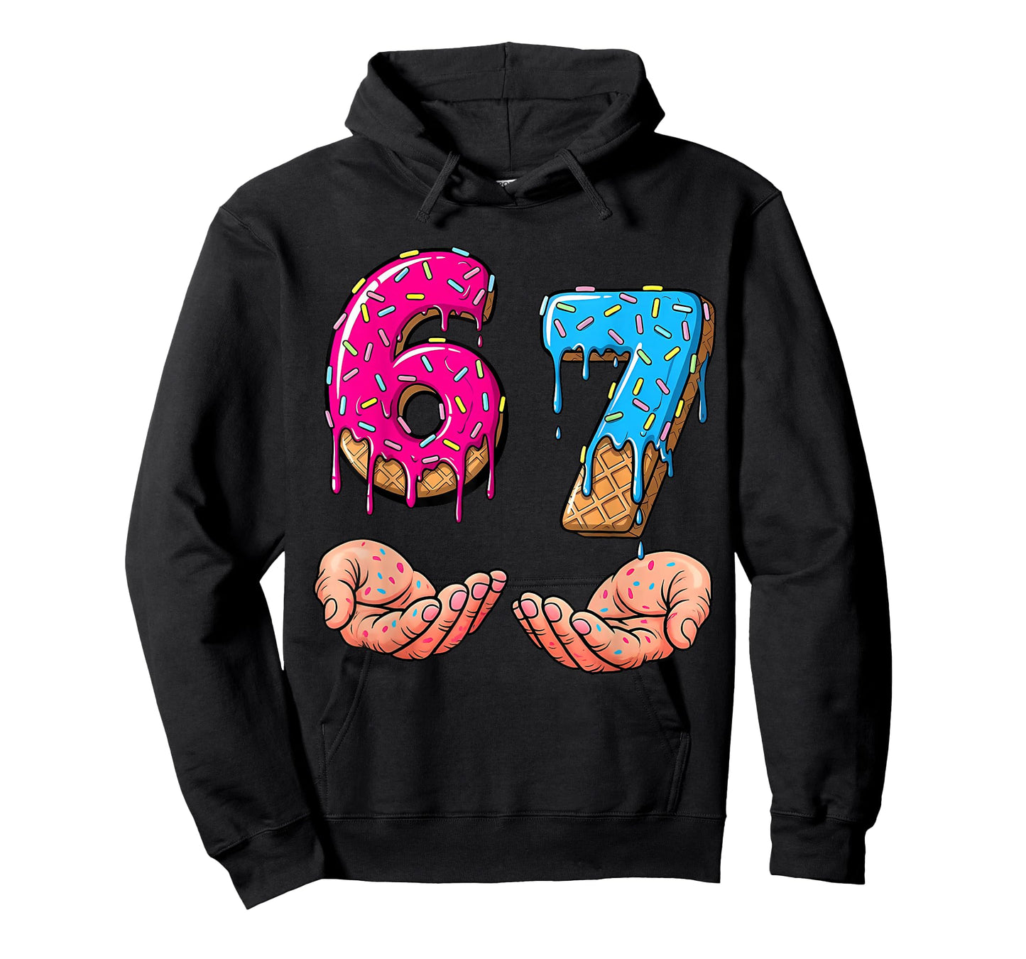 67 6 7 Meme Ice Cream Drip Funny Gen Alpha Slang Trending T-Shirt