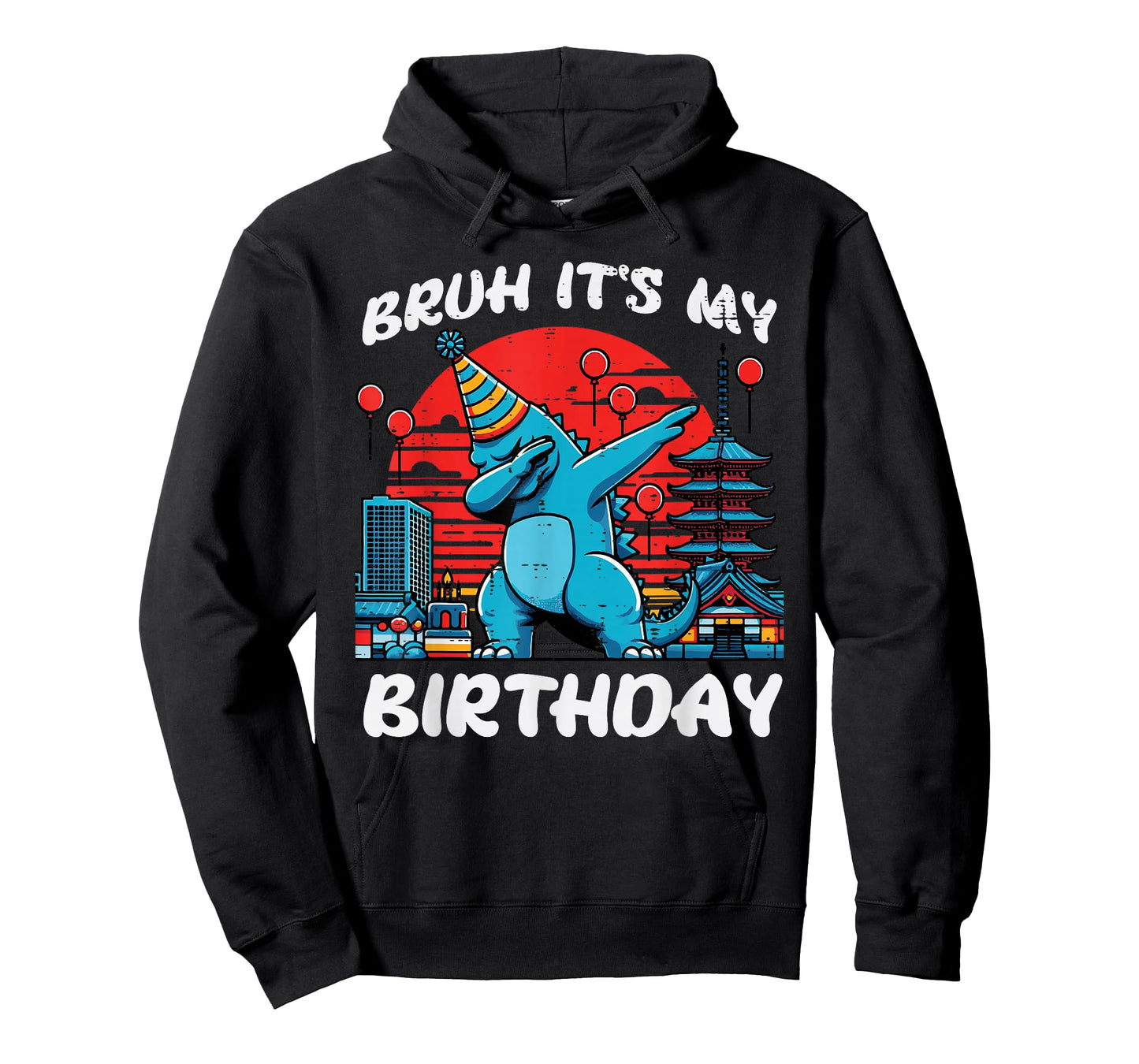 Bruh Its My Birthday Kaiju Dab Bday Party Boys Girls Kids T-Shirt