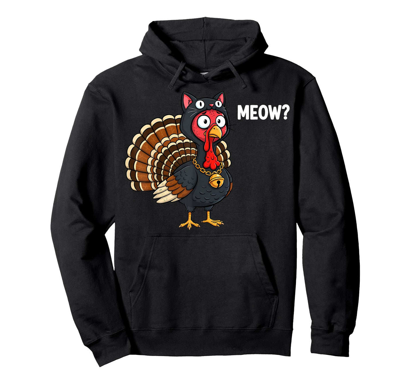Funny Thanksgiving Turkey Meow Cat Disguise Men Women Kids T-Shirt