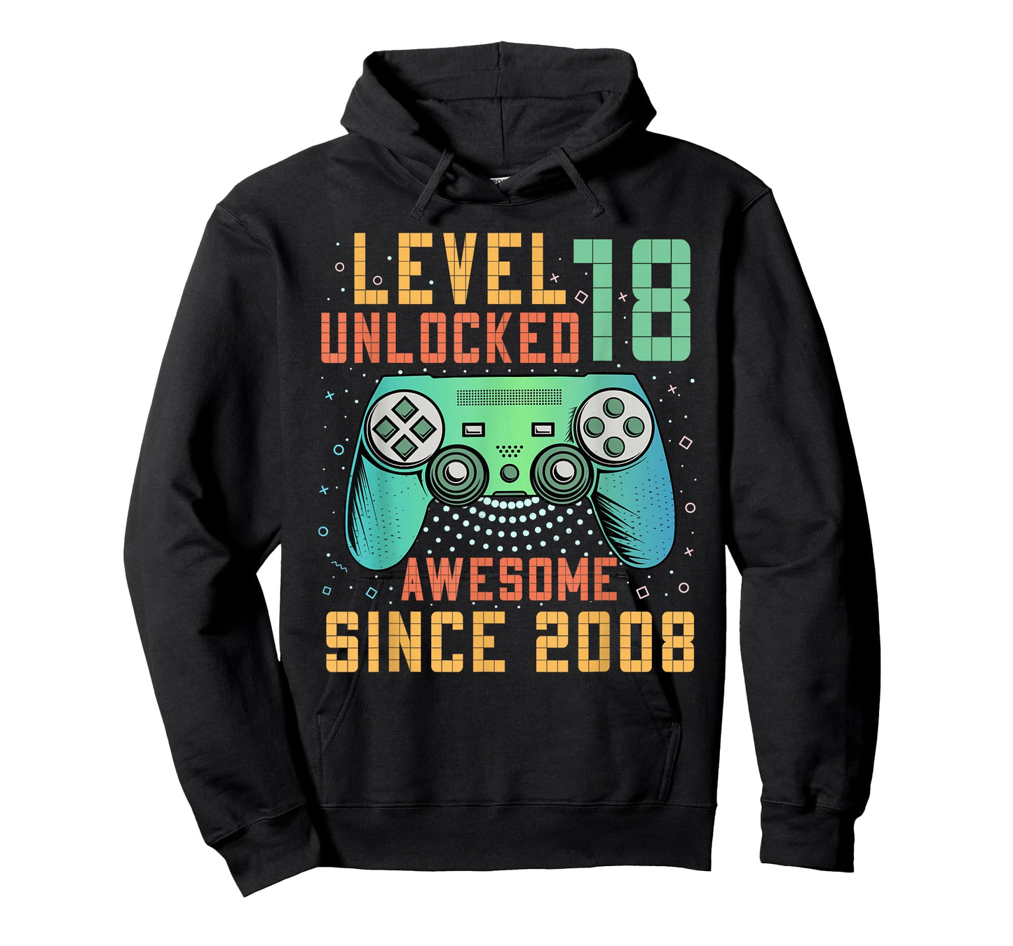 Level 18 Unlocked Awesome Since 2008 18th Birthday Boy T-Shirt
