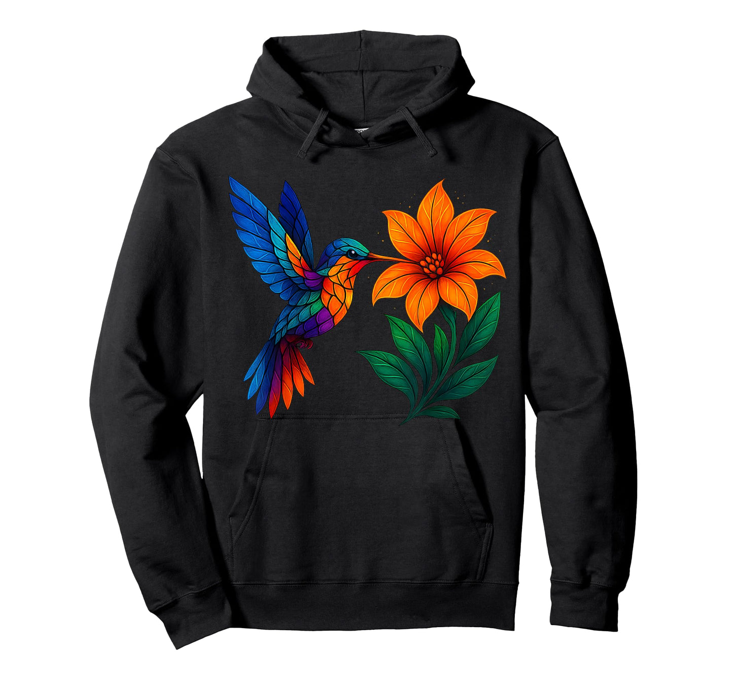Hummingbird Floral Art Colorful Nature Bird T-Shirt