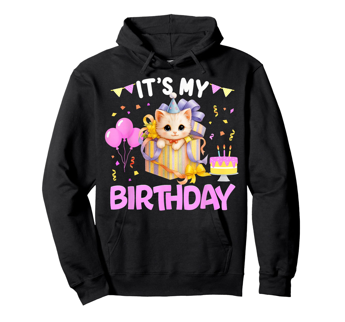 It's My Birthday Cat Lover Cute Girl Bday Family Party T-Shirt