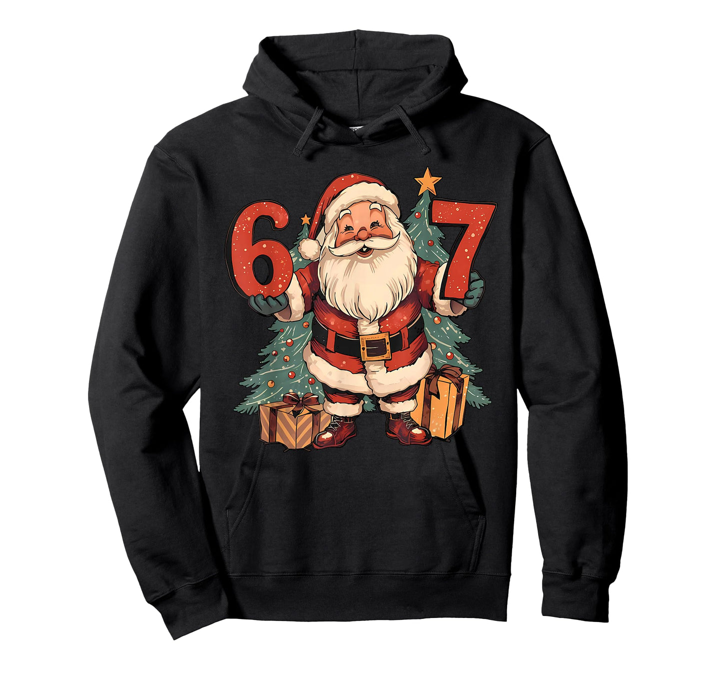67 Christmas Funny Six Seven Meme Santa Claus Boys T-Shirt