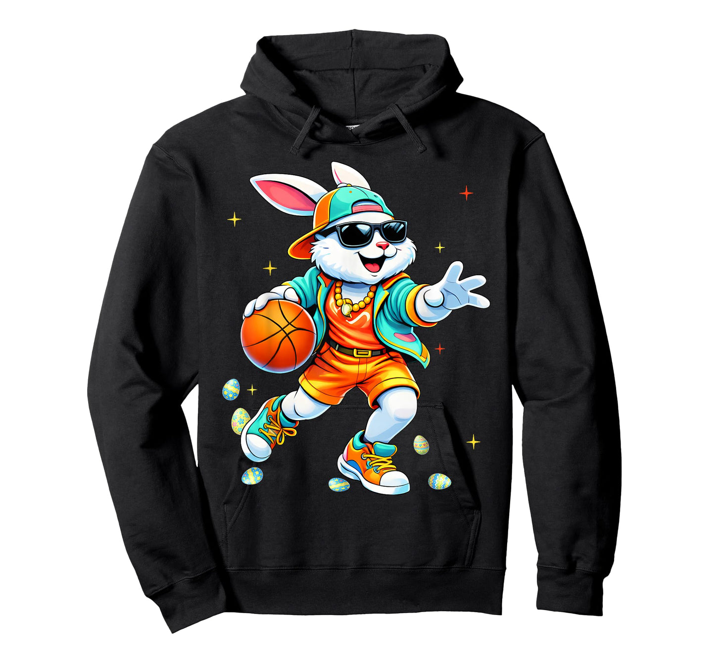 Funny Rabbit Bunny Basketball Easter Men Boy Kid Toddler T-Shirt