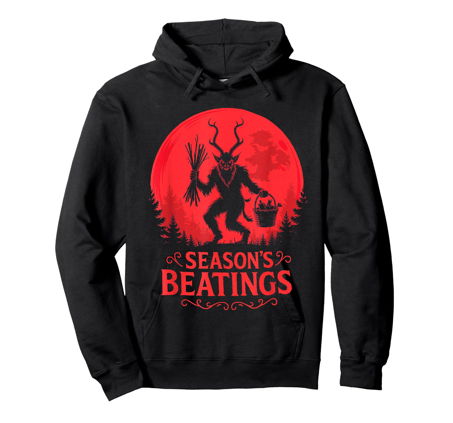 Krampus Santa Season’s Beatings Gothic Christmas Horror T-Shirt