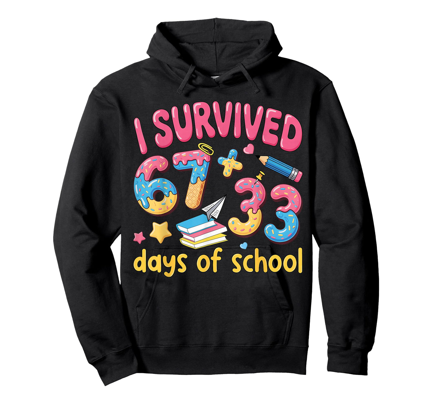 I Survived 67 + 33 Day of School 6 7 Six Seven Teacher Kid T-Shirt