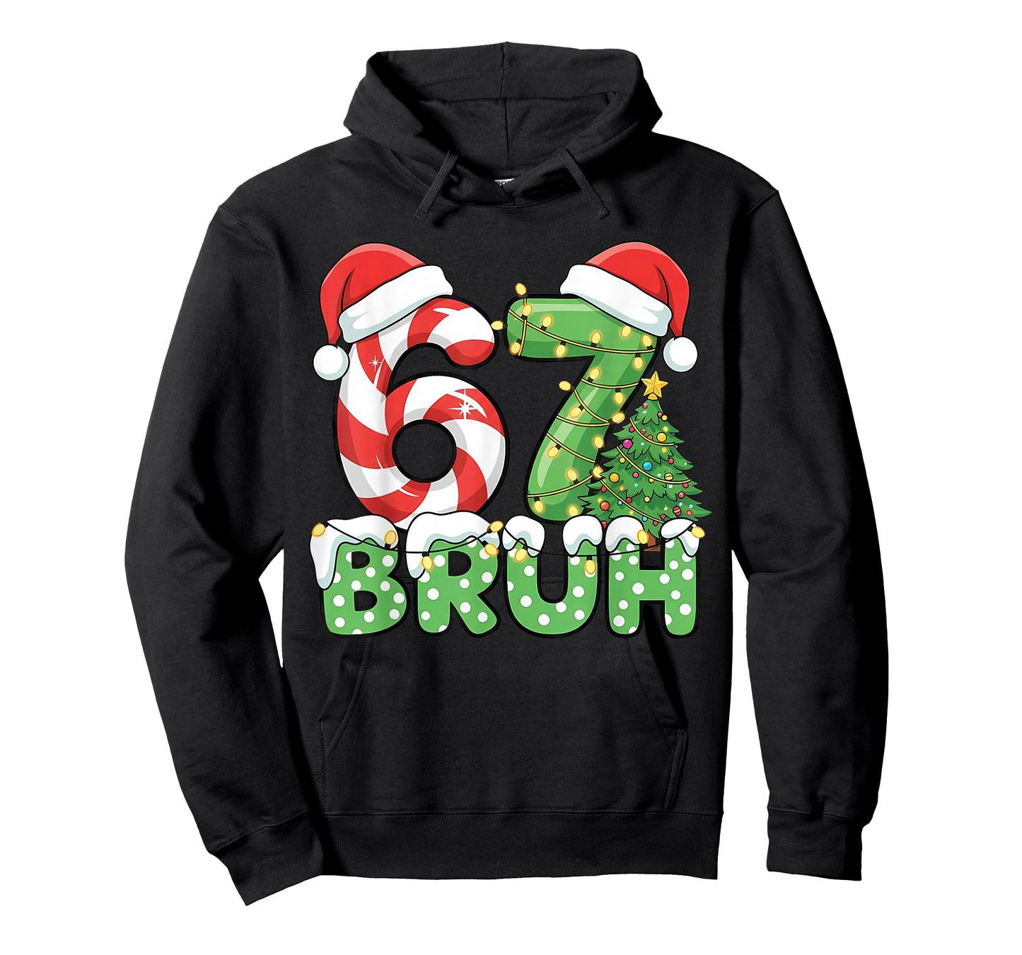 Bruh 67 Six Seven 6 7 Meme Christmas Funny Boy Girl Kids T-Shirt