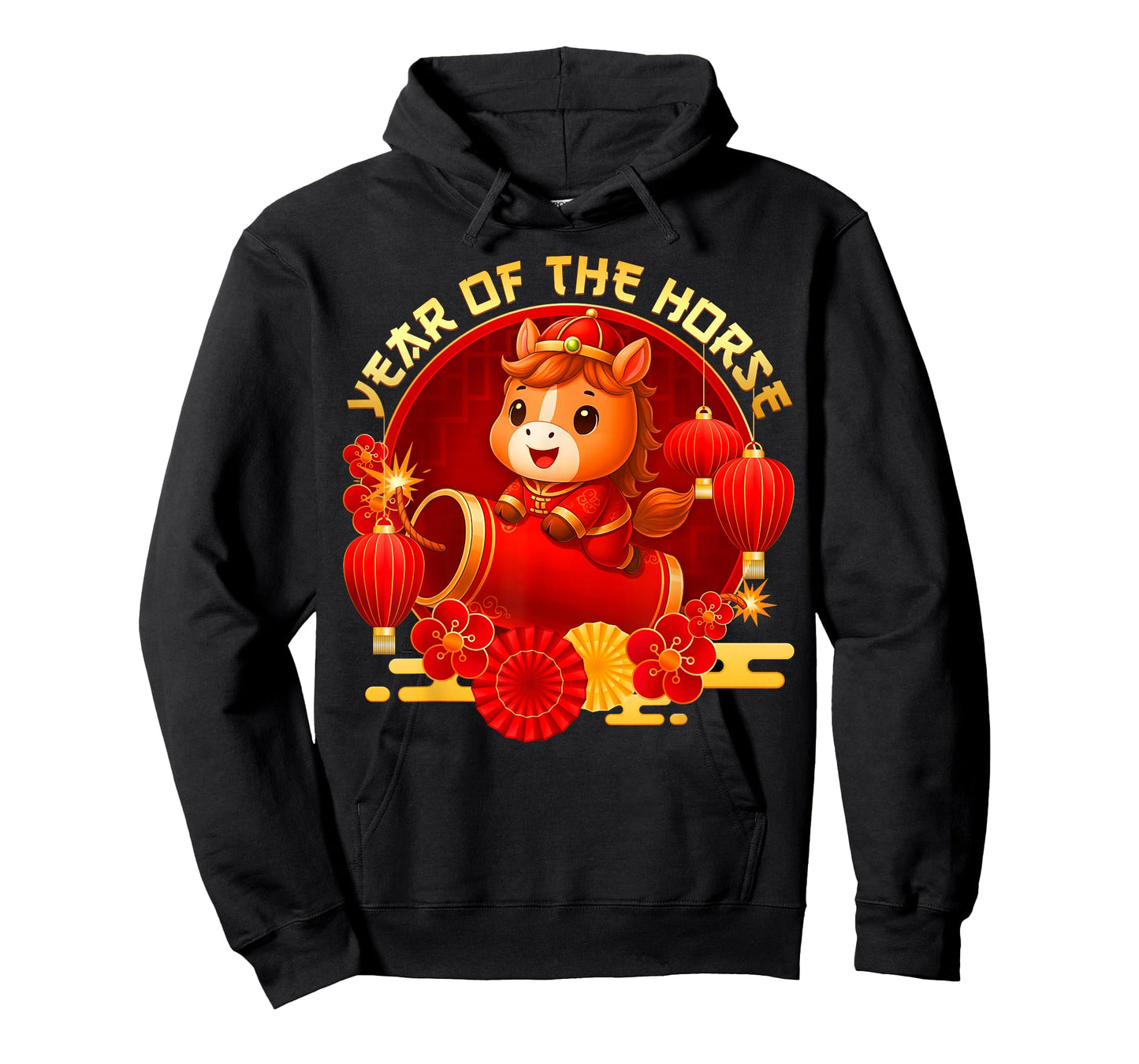 Year of The Horse Firecracker 2026 Chinese New Year Kid T-Shirt