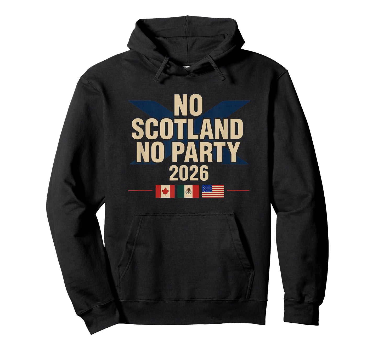 No Scotland No Party 2026 with Flags T-Shirt