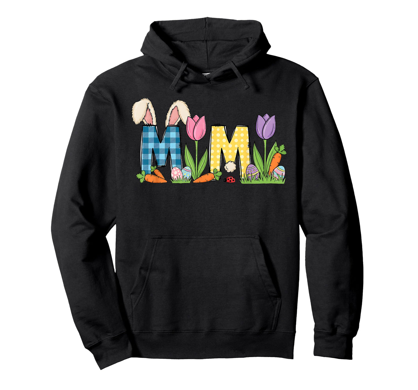 Easter Mimi Bunny Ears Tail Tulips for Mom Grandmother T-Shirt